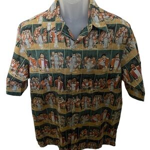 REYN SPOONER * Larry Buffet Collection * Bartender Collared Shirt Men M Medium